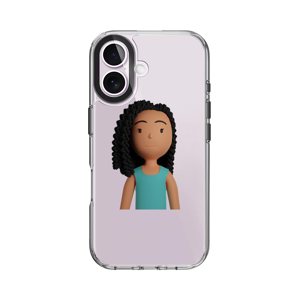 若い女性のキャラクター iPhone 17オリジナルケース