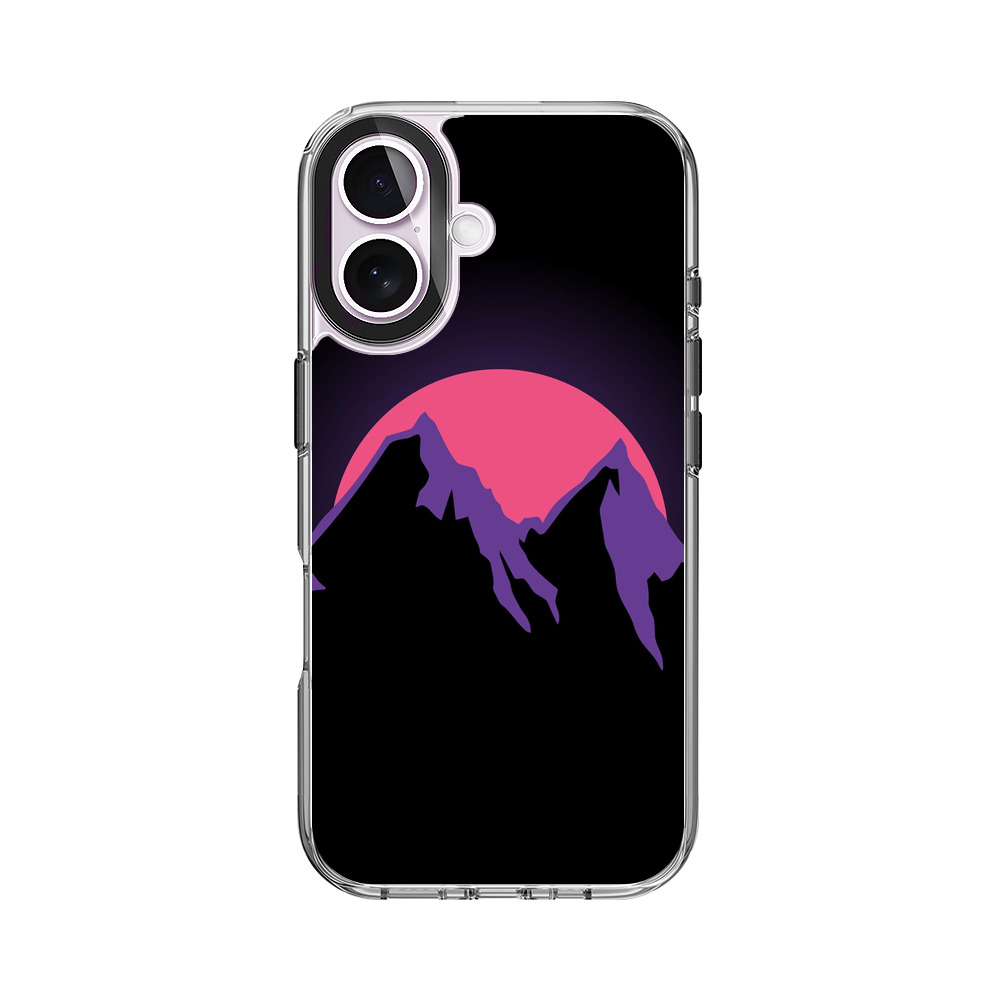 夜の山と赤い月 iPhone 17オリジナルケース