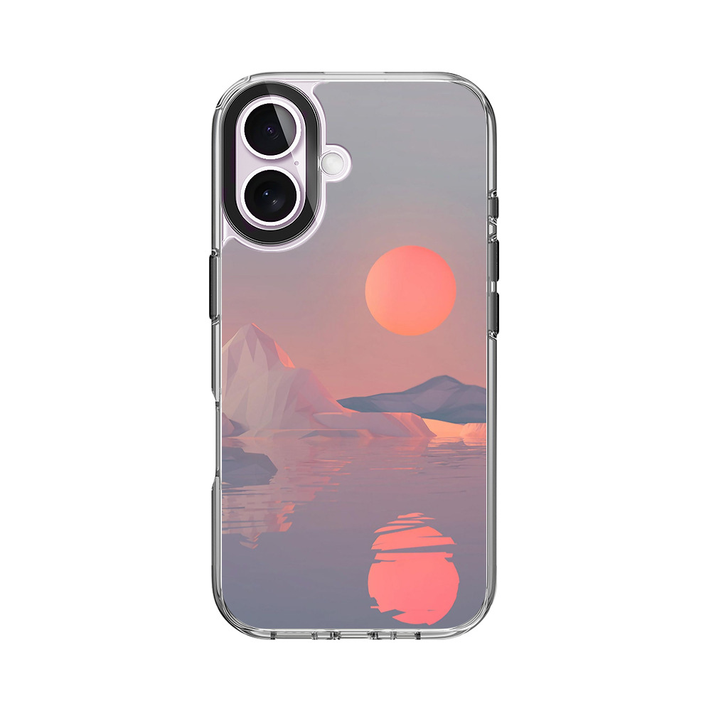 夕日と山と水面の風景 iPhone 17オリジナルケース