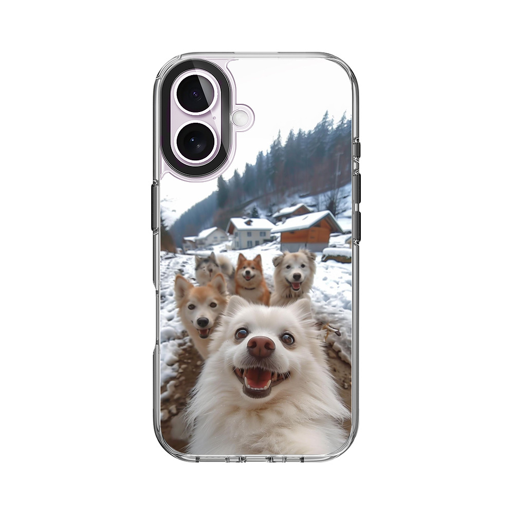 雪の中で5匹の犬 iPhone 17オリジナルケース