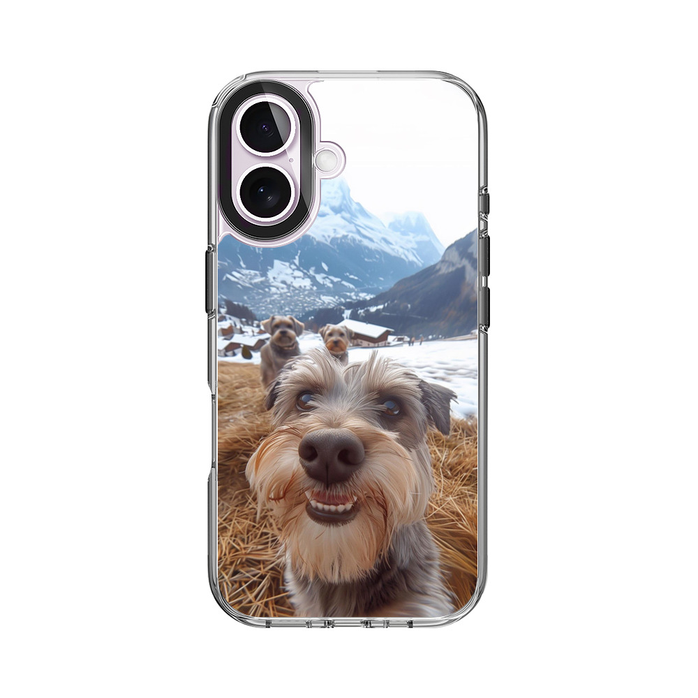 雪山犬のセルフィー iPhone 17オリジナルケース