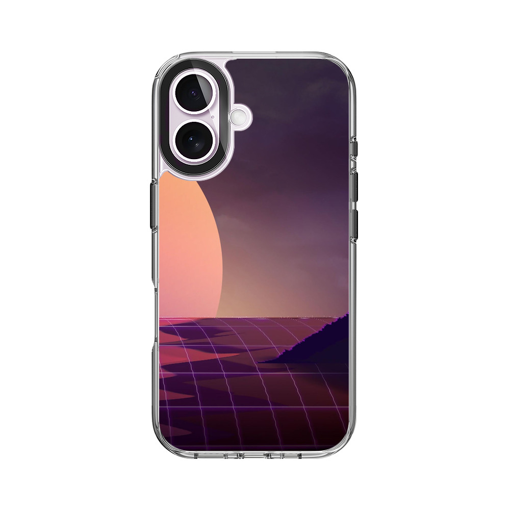 夕暮れ未来の海と太陽 iPhone 17オリジナルケース