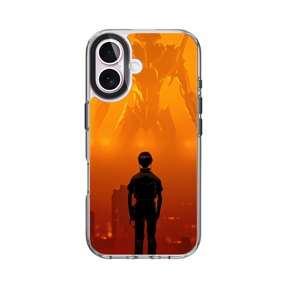 夕暮れのロボと少年 iPhone 17オリジナルケース