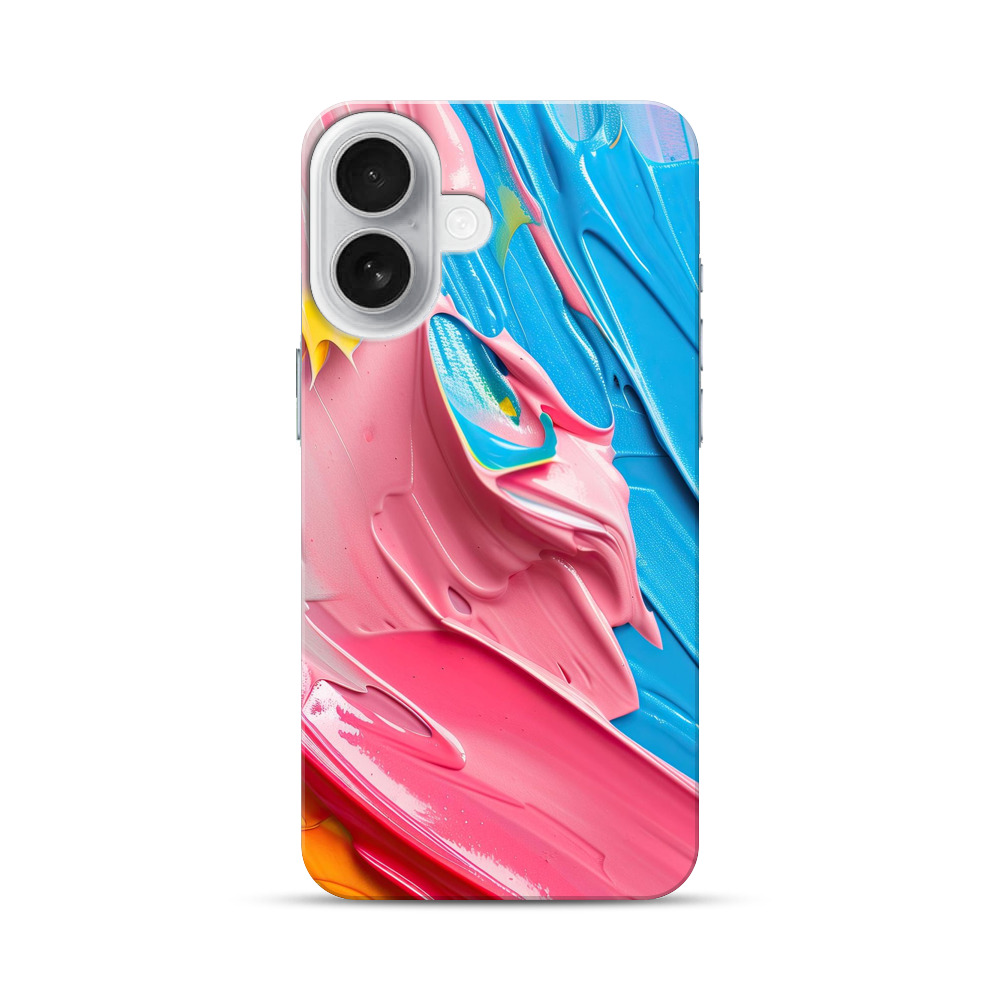 抽象ペイント模様 iPhone 17オリジナルハードケース