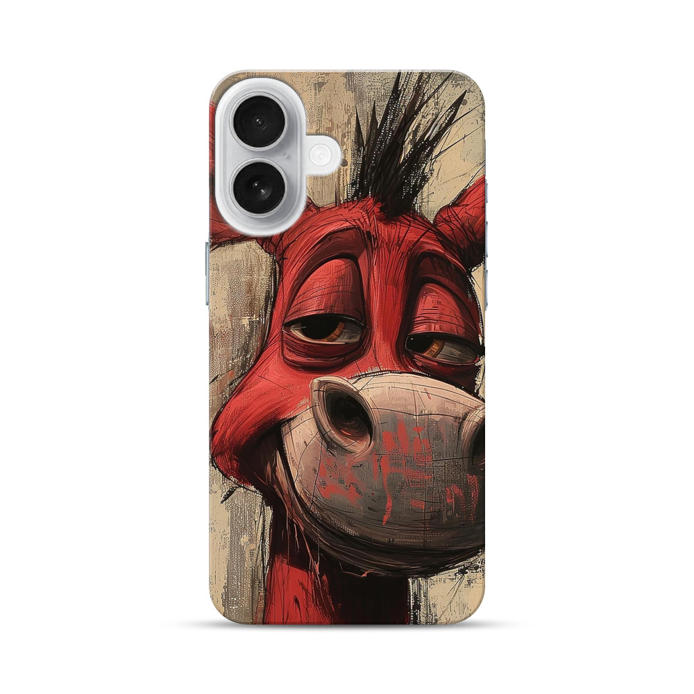 赤いロバのイラスト iPhone 17オリジナルハードケース