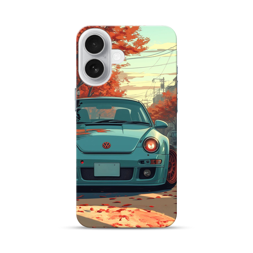 秋紅葉スポーツカー iPhone 17オリジナルハードケース