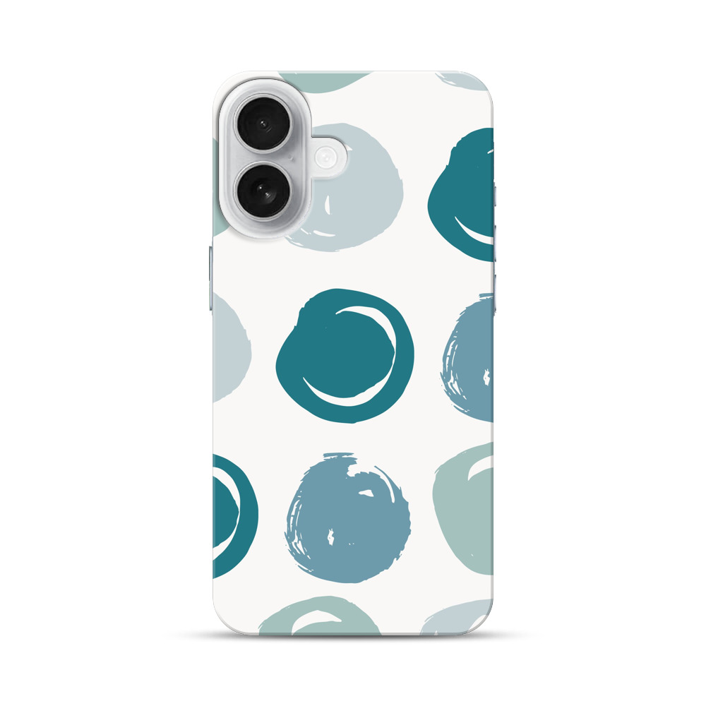 青いドット模様 iPhone 17オリジナルハードケース