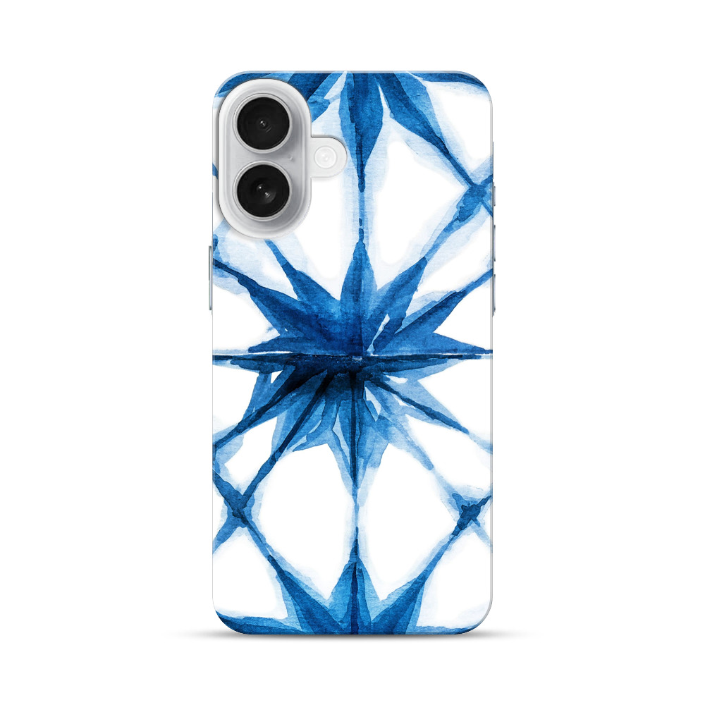 青い葉の模様 geometric-flower 青い葉の模様 geometric-flower