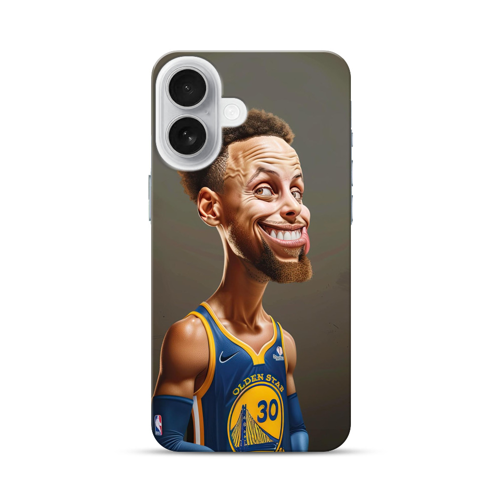 バスケットボール選手の似顔絵 iPhone 17オリジナルハードケース