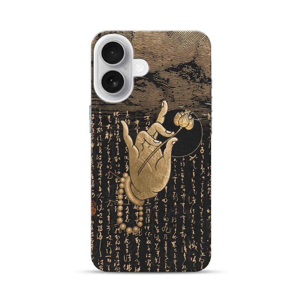 蓮の花を持つ仏手 iPhone 17オリジナルハードケース