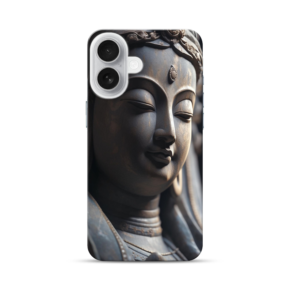穏やかな仏像の顔 iPhone 17オリジナルハードケース