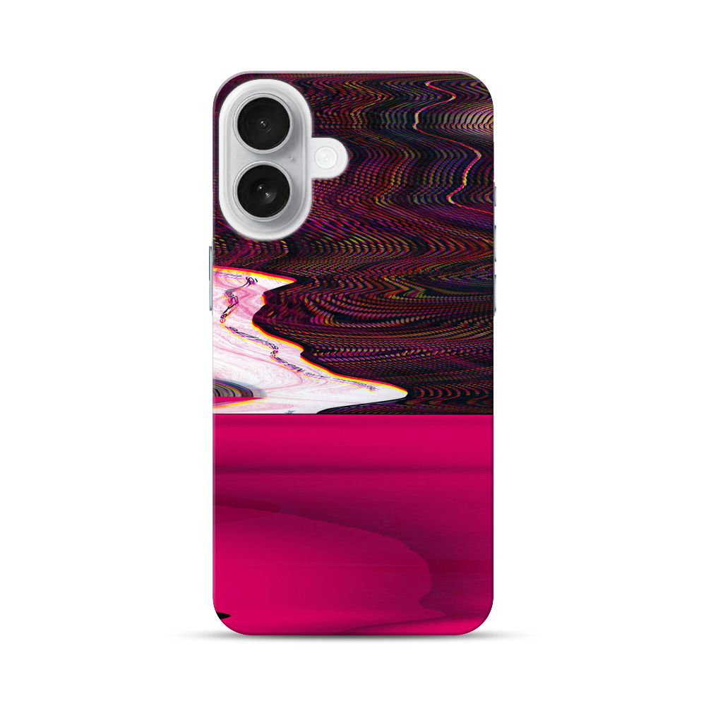 抽象的なグリッチアート iPhone 17オリジナルハードケース