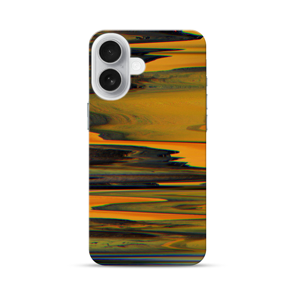 抽象的なオレンジの波模様 iPhone 17オリジナルハードケース