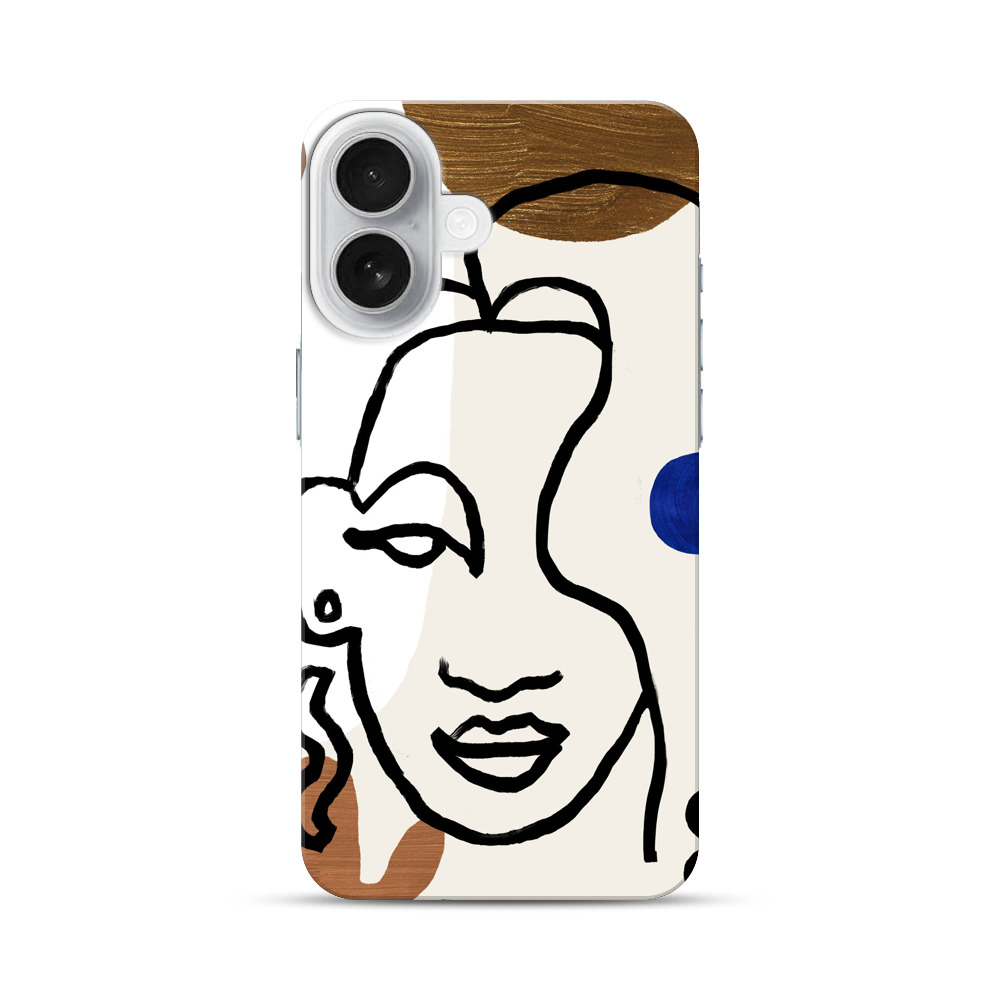 抽象的な女性の顔 iPhone 17オリジナルハードケース