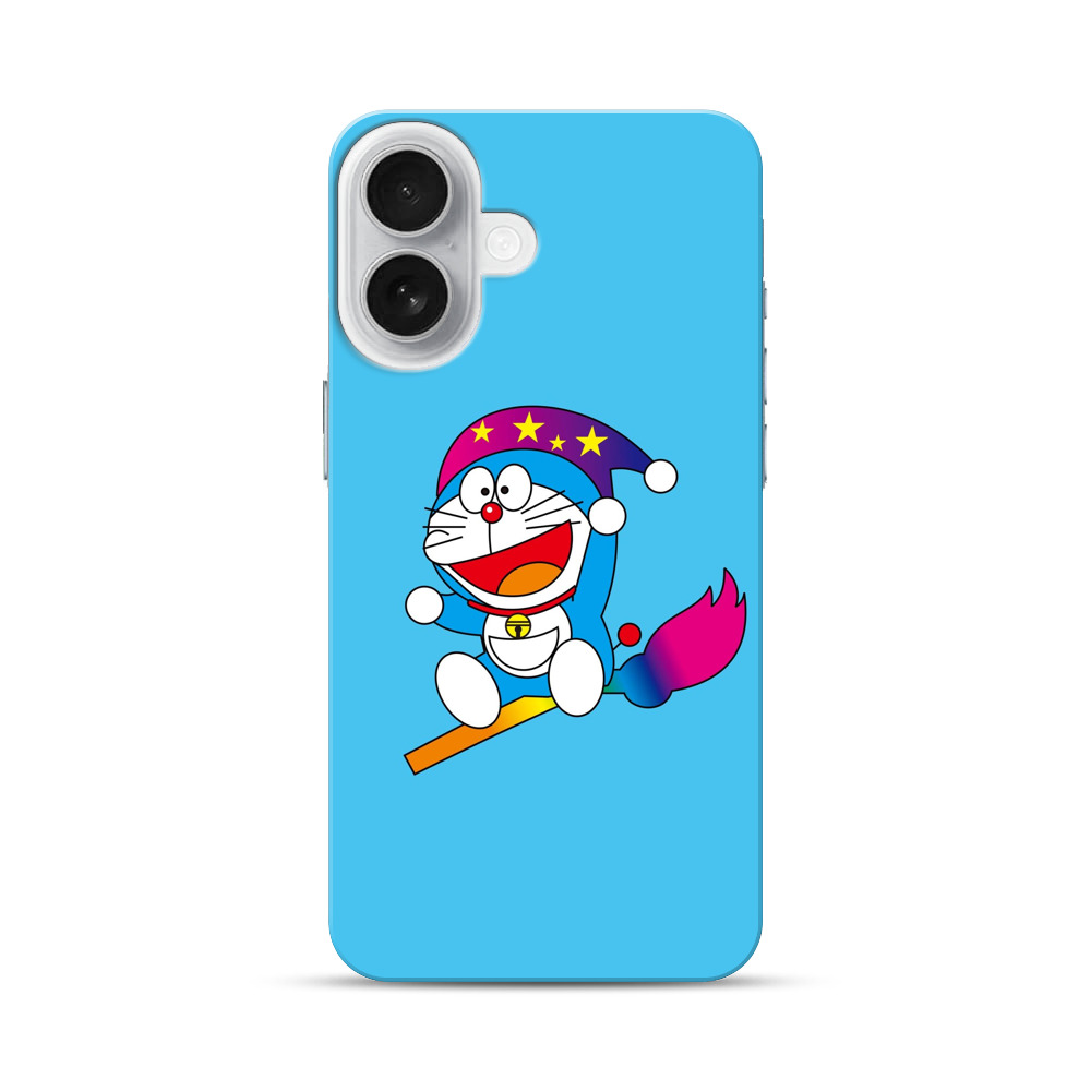 魔法のほうきに乗るドラえもん iPhone 17オリジナルハードケース