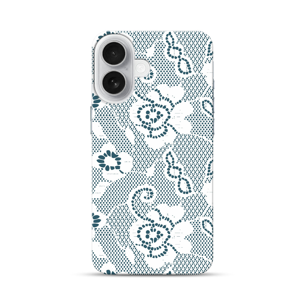 ドットパターン花柄デザイン iPhone 17オリジナルハードケース