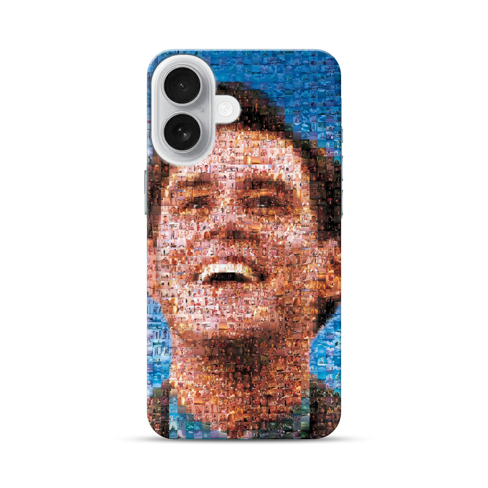 笑顔のモザイクポートレート iPhone 17オリジナルハードケース