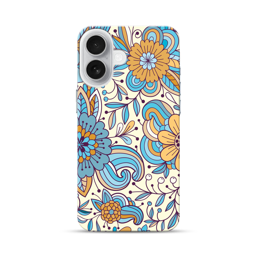 花のパターン iPhone 17オリジナルハードケース