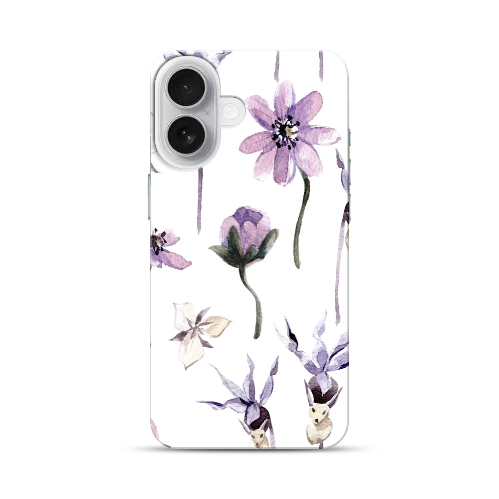 花のパターン iPhone 17オリジナルハードケース