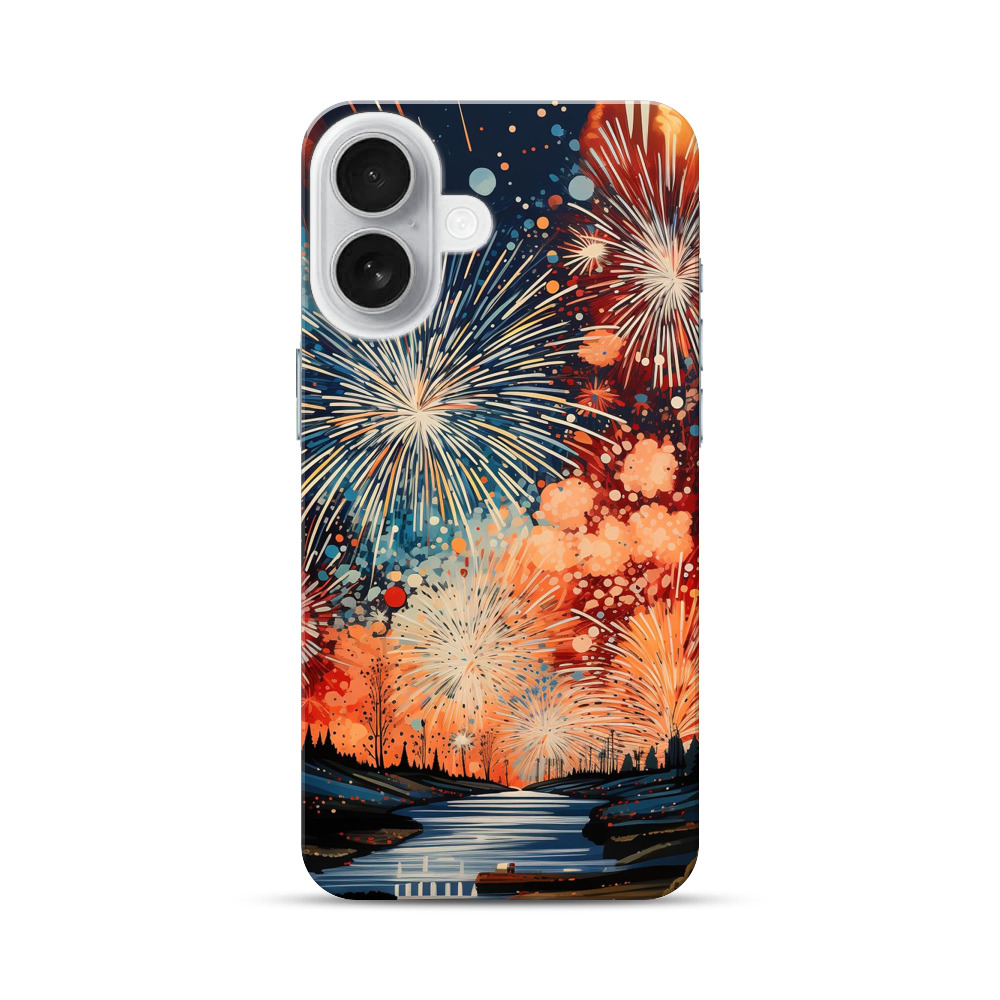 夜空の花火 iPhone 17オリジナルハードケース