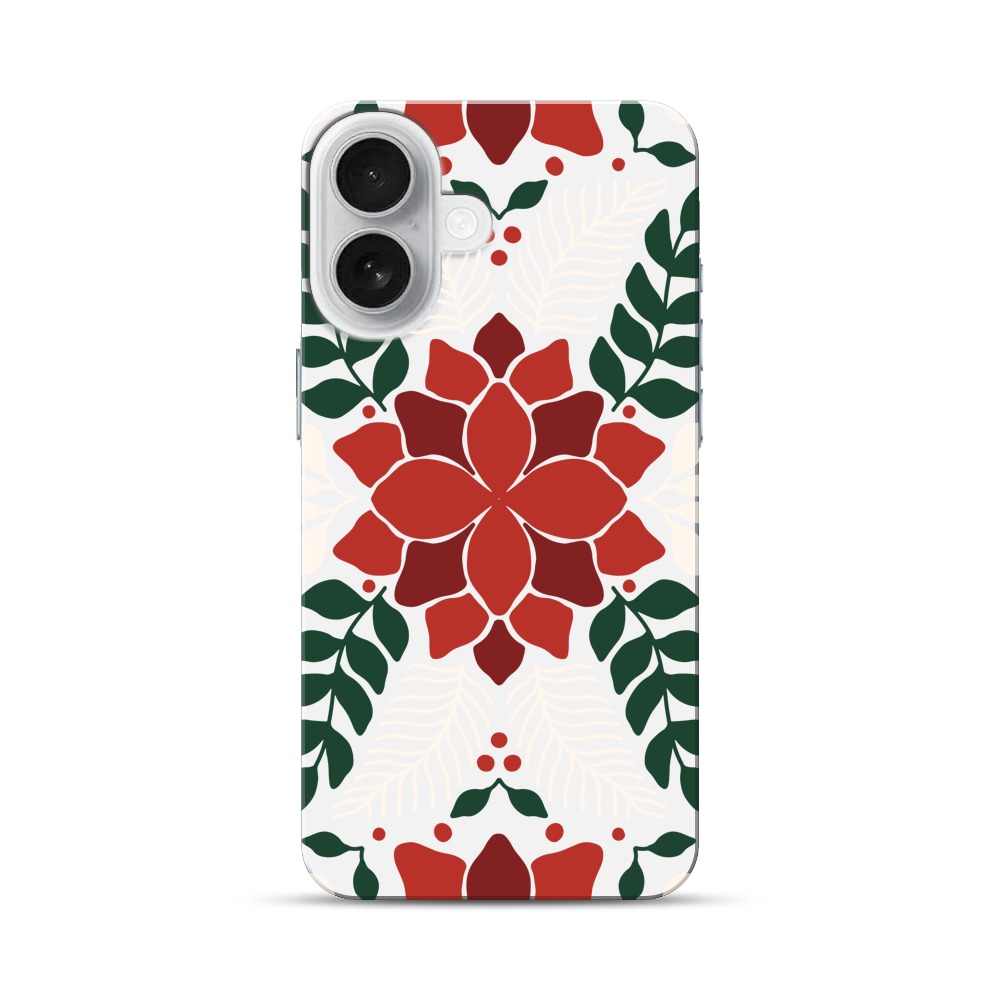 華やかな花模様 iPhone 17オリジナルハードケース