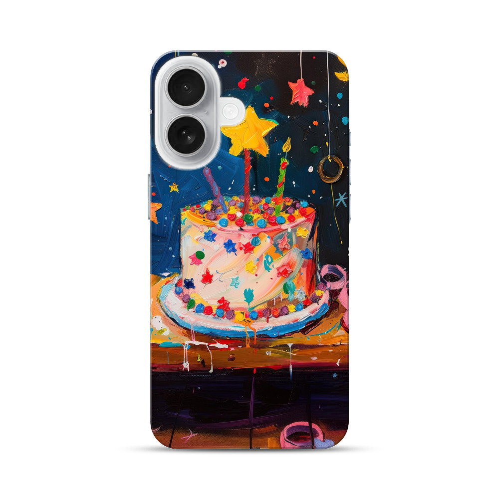星飾りの誕生日ケーキ iPhone 17オリジナルハードケース