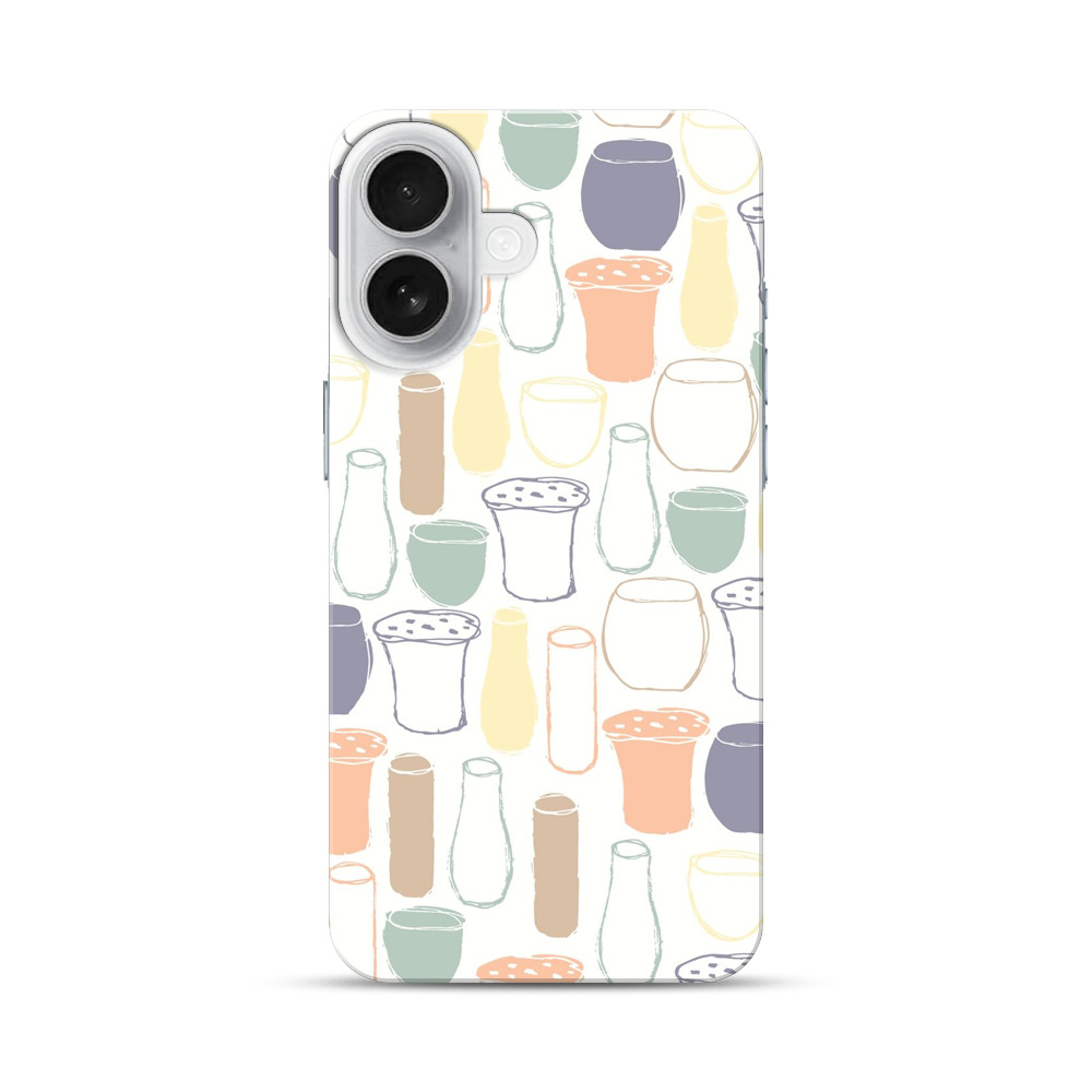 カラフルな瓶と筒のパターン cups-bottles カラフルな瓶と筒のパターン cups-bottles