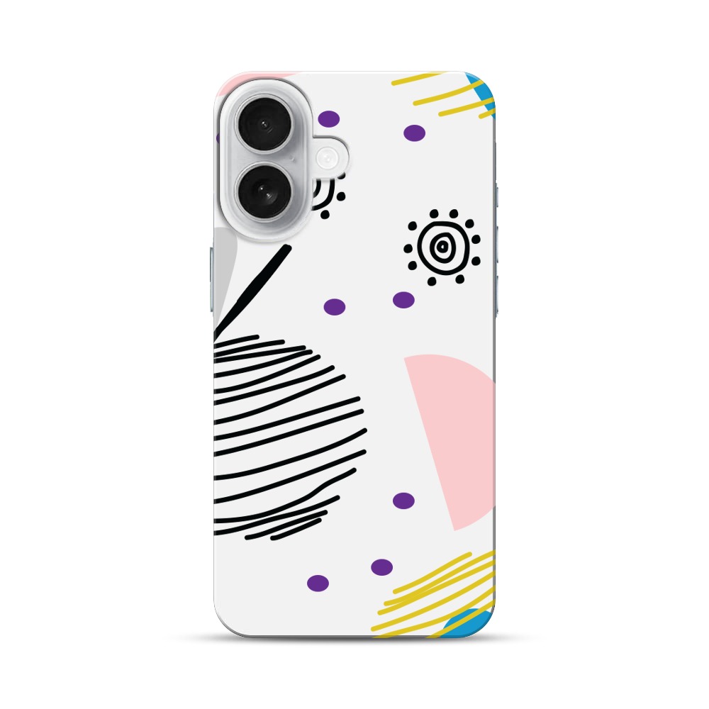 カラフルな抽象模様 iPhone 17オリジナルハードケース