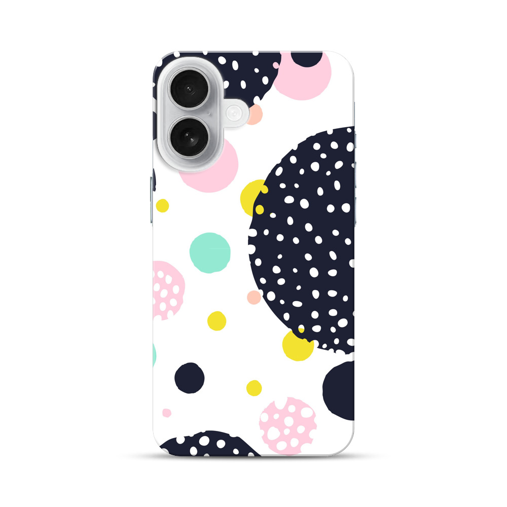 カラフルなドットパターン iPhone 17オリジナルハードケース