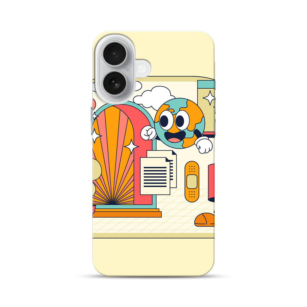 カラフルなキャラクターたち iPhone 17オリジナルハードケース