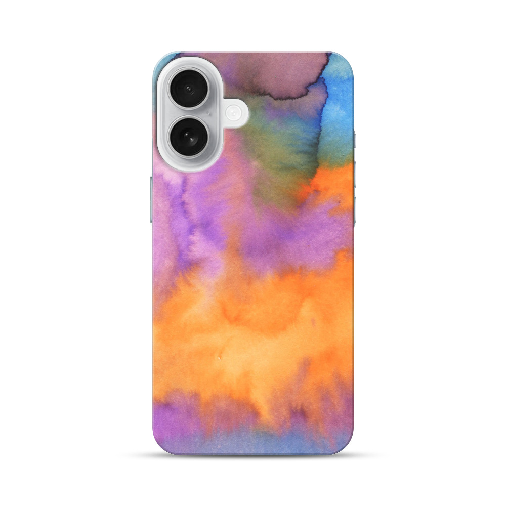 カラフルな水彩模様 iPhone 17オリジナルハードケース