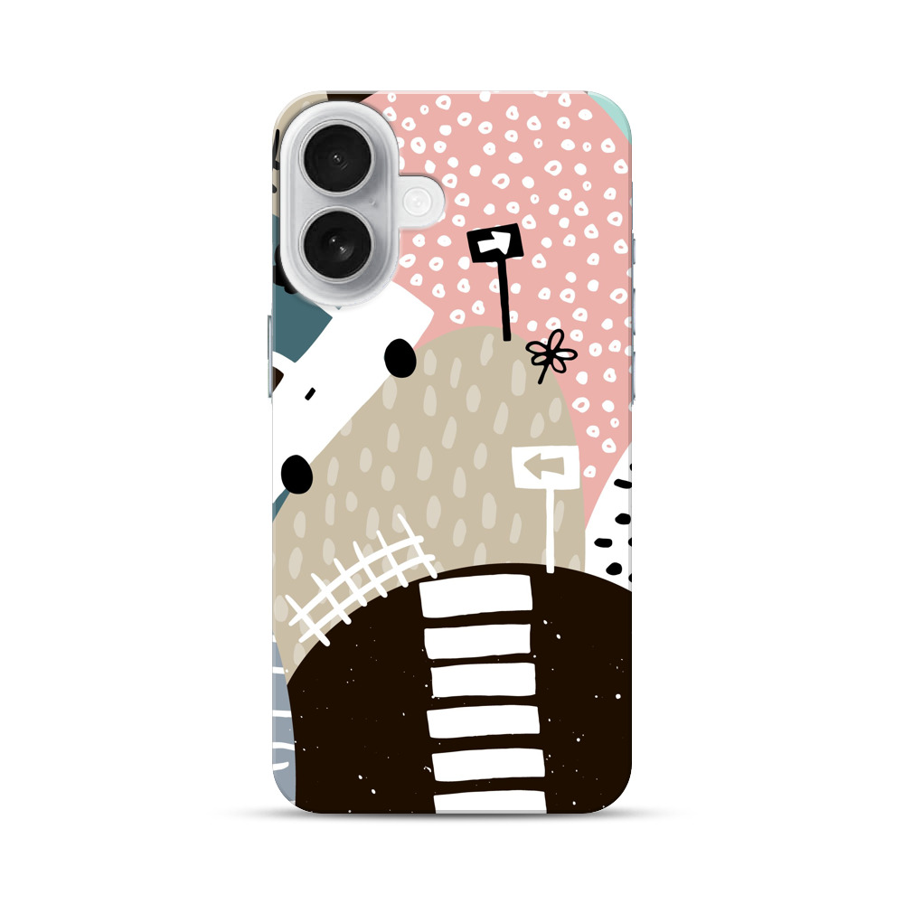 カラフルな道路と車 iPhone 17オリジナルハードケース