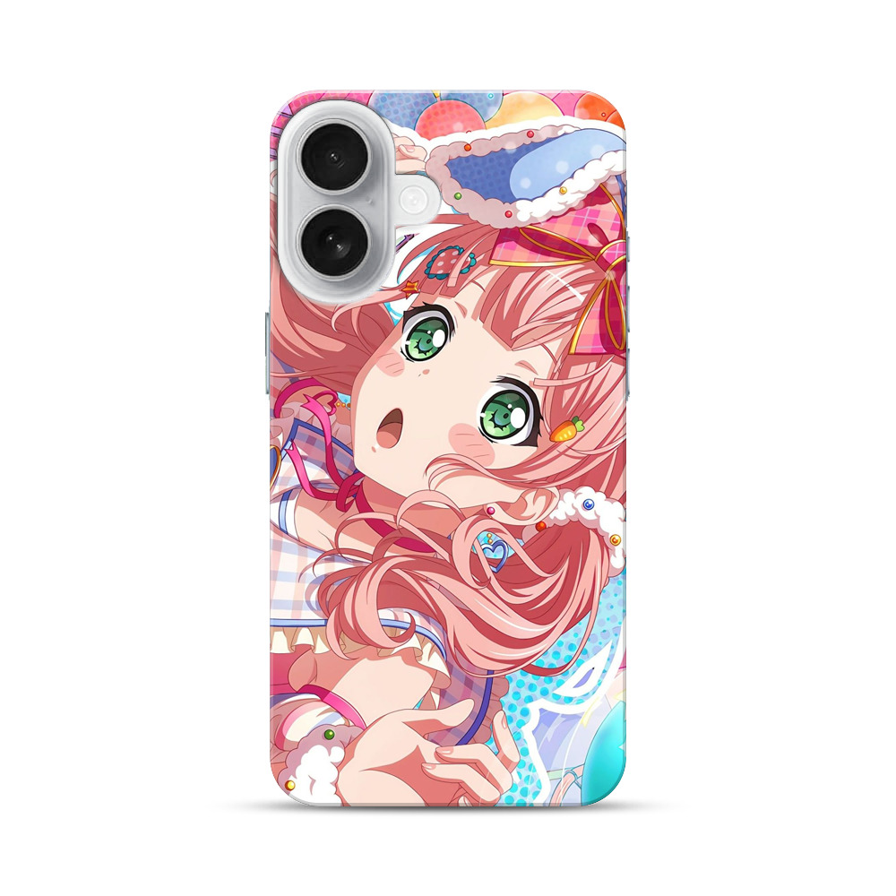 カラフルな風船とかわいい女の子 iPhone 17オリジナルハードケース