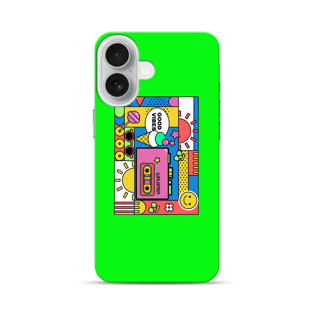 カラフルなグラフィックデザイン iPhone 17オリジナルハードケース