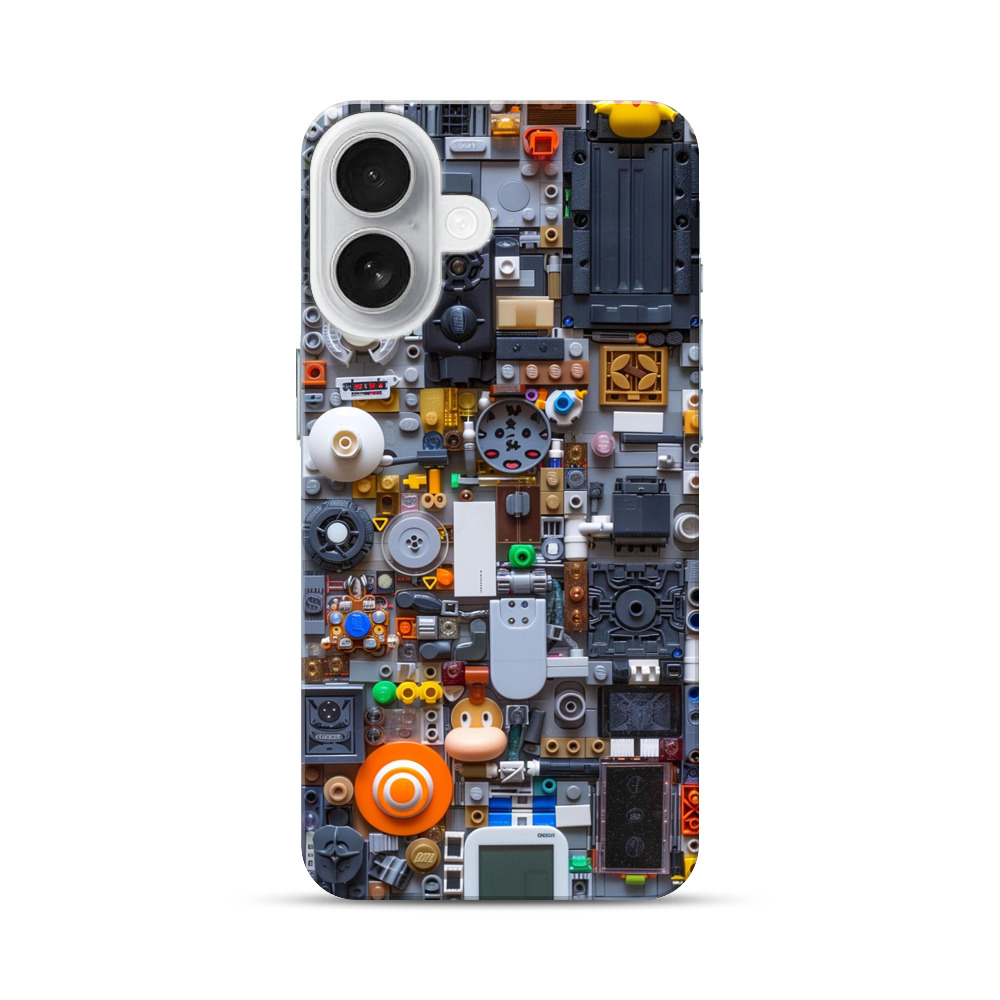 カラフルな部品アート iPhone 17オリジナルハードケース