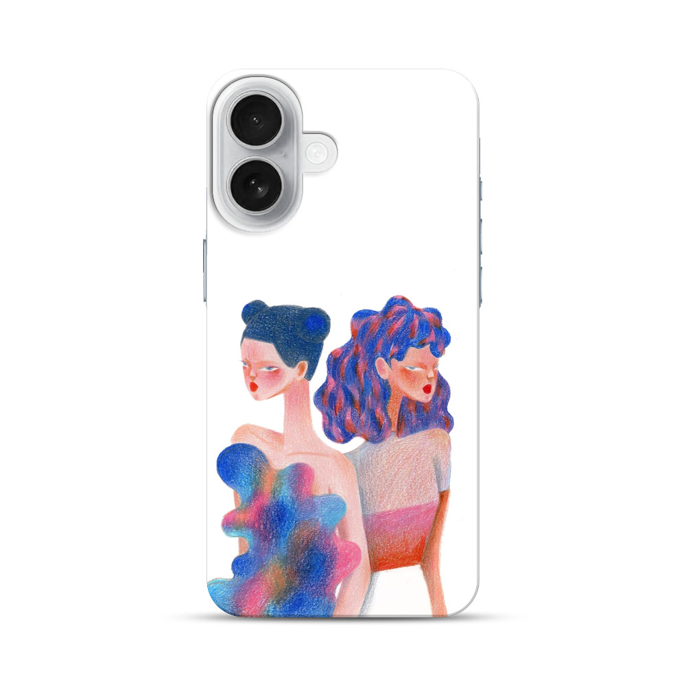 カラフルな女性のポートレート iPhone 17オリジナルハードケース