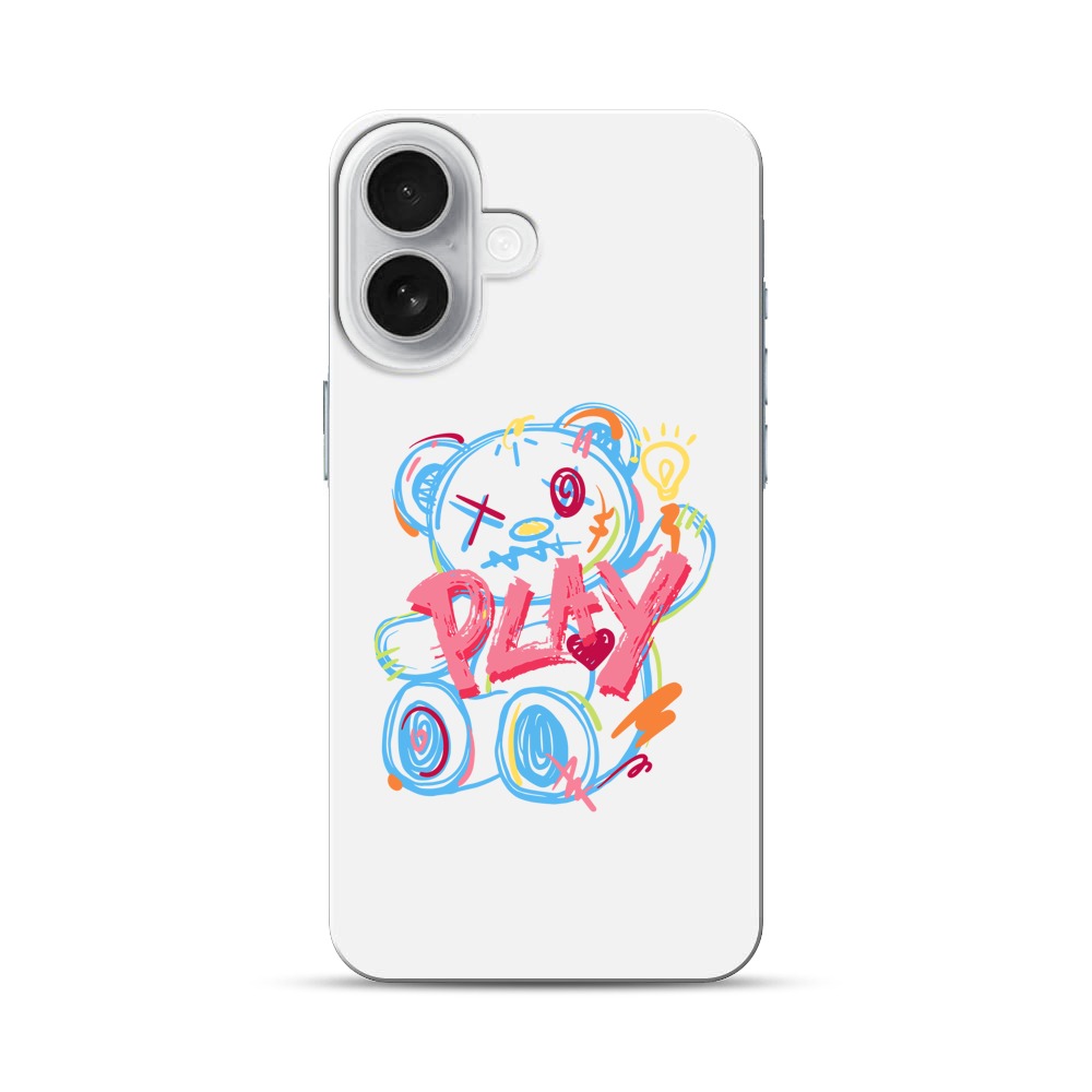 カラフルなクマとプレイの文字 play-bear カラフルなクマとプレイの文字 play-bear