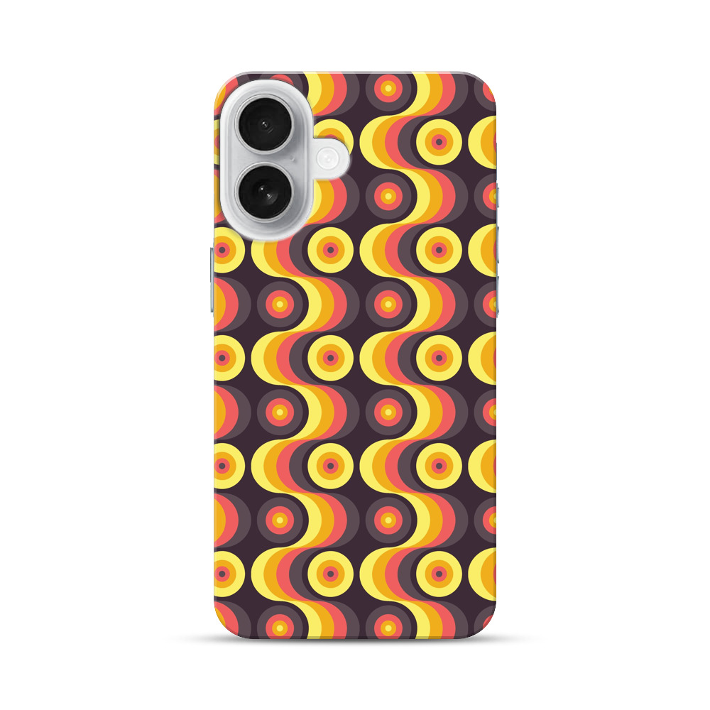 カラフルな波模様 iPhone 17オリジナルハードケース