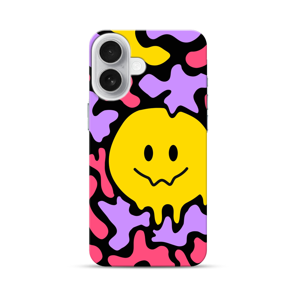 カラフルなスマイル模様 iPhone 17オリジナルハードケース