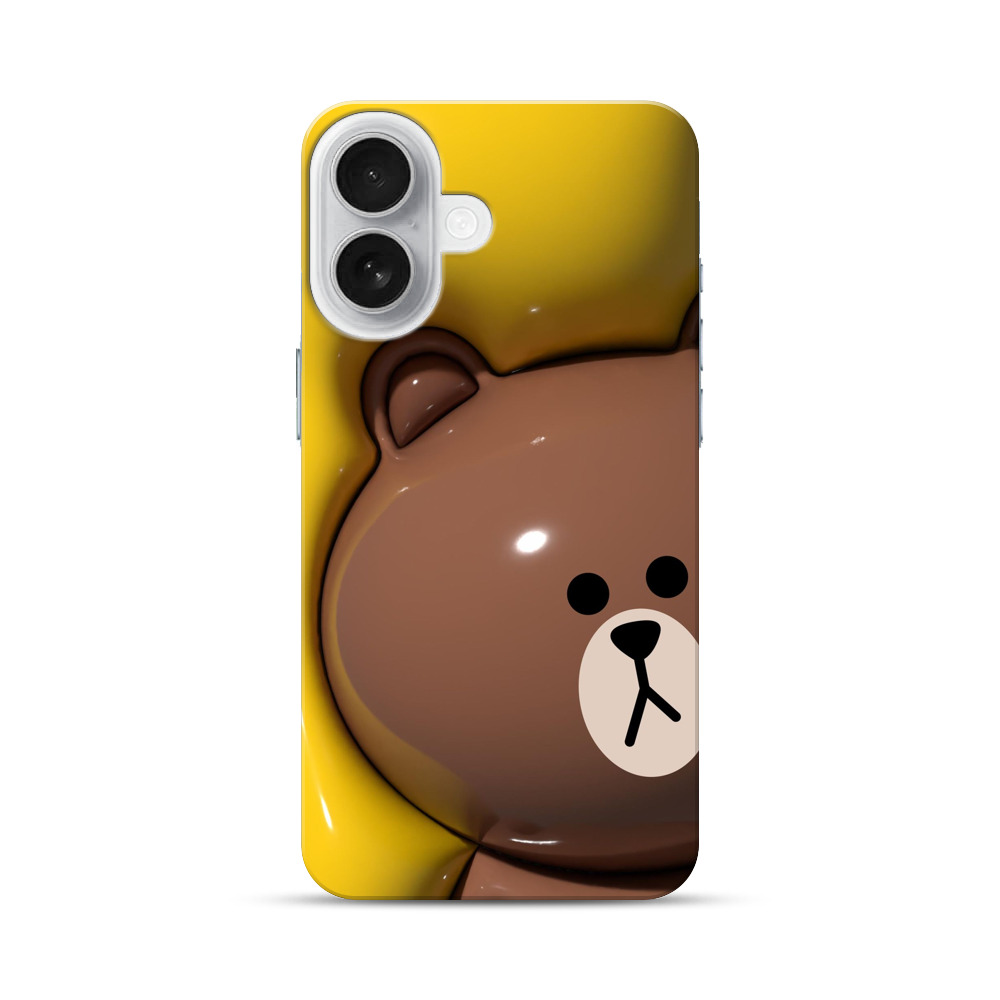 かわいいブラウンベア iPhone 17オリジナルハードケース