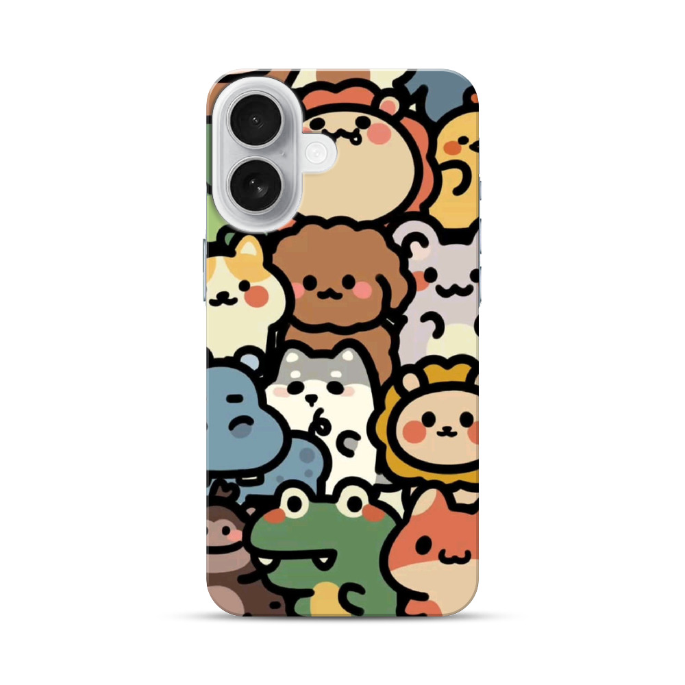 かわいい動物たち iPhone 17オリジナルハードケース