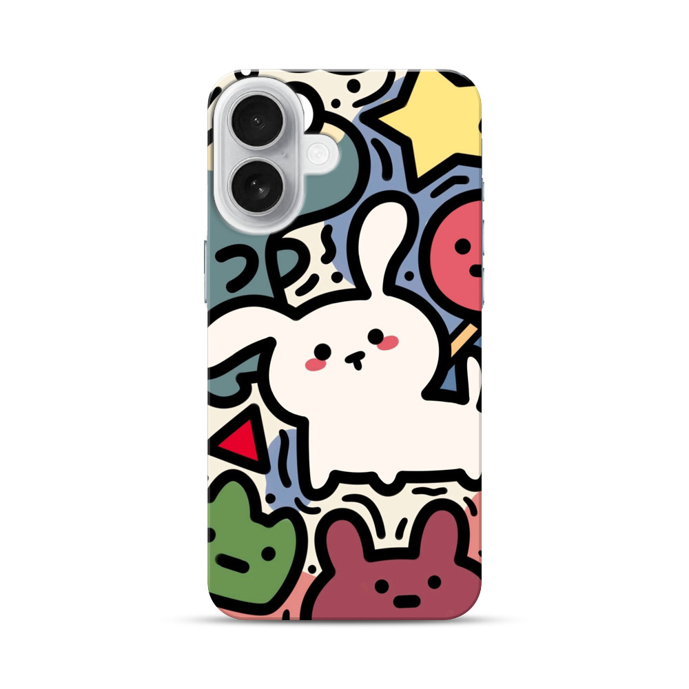 かわいい動物たちのデザイン iPhone 17オリジナルハードケース