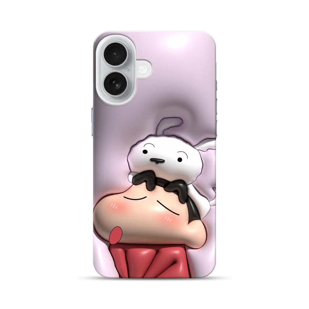 犬とキャラクターの癒し iPhone 17オリジナルハードケース