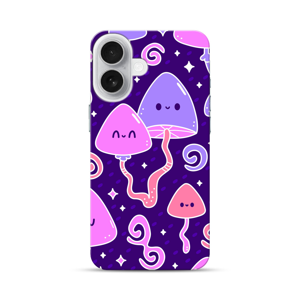 かわいいきのこのパターン iPhone 17オリジナルハードケース