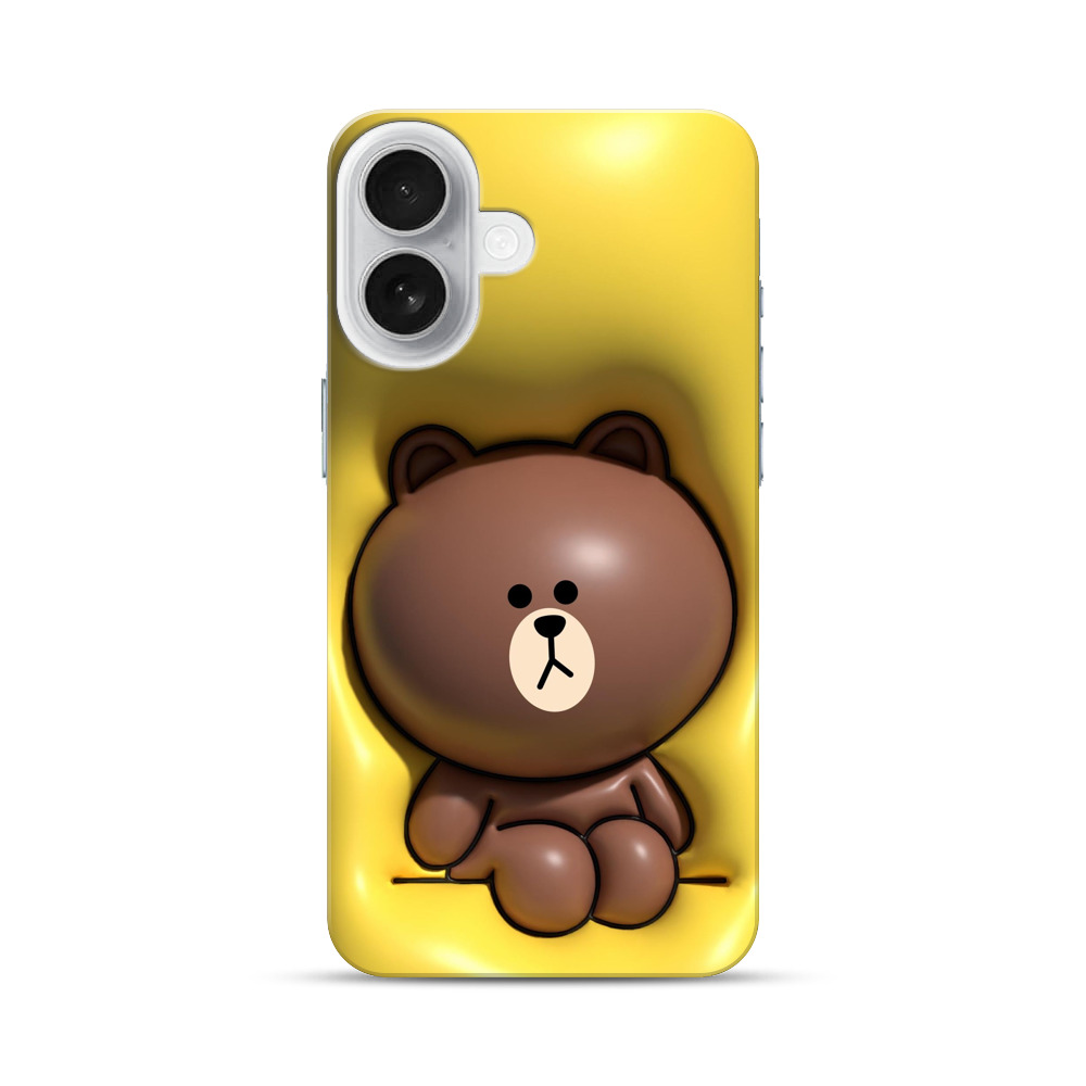 かわいいクマのイラスト iPhone 17オリジナルハードケース