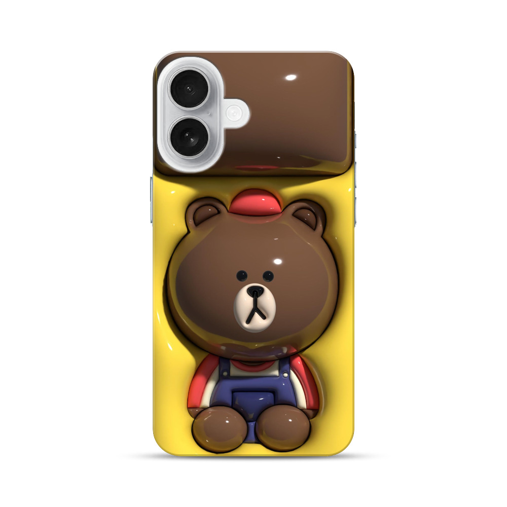 かわいいクマフィギュア iPhone 17オリジナルハードケース