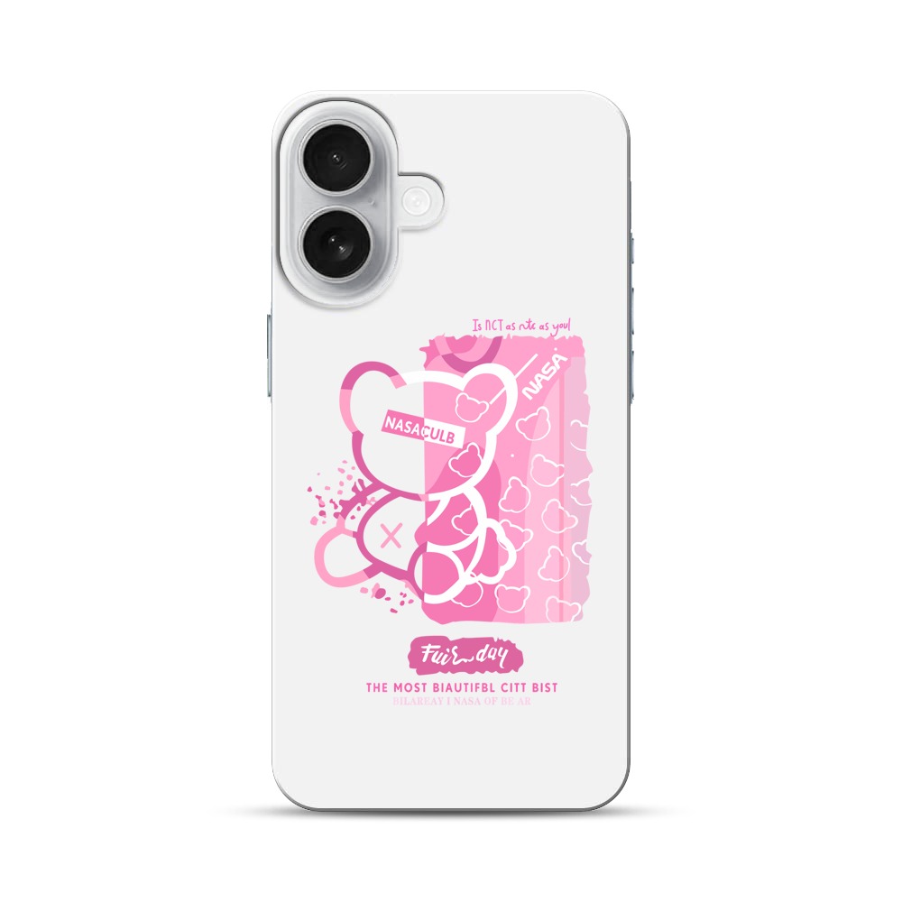 かわいいクマのイラスト iPhone 17オリジナルハードケース