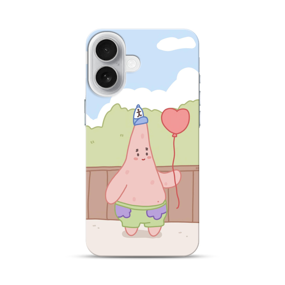 ハート風船のキャラ iPhone 17オリジナルハードケース