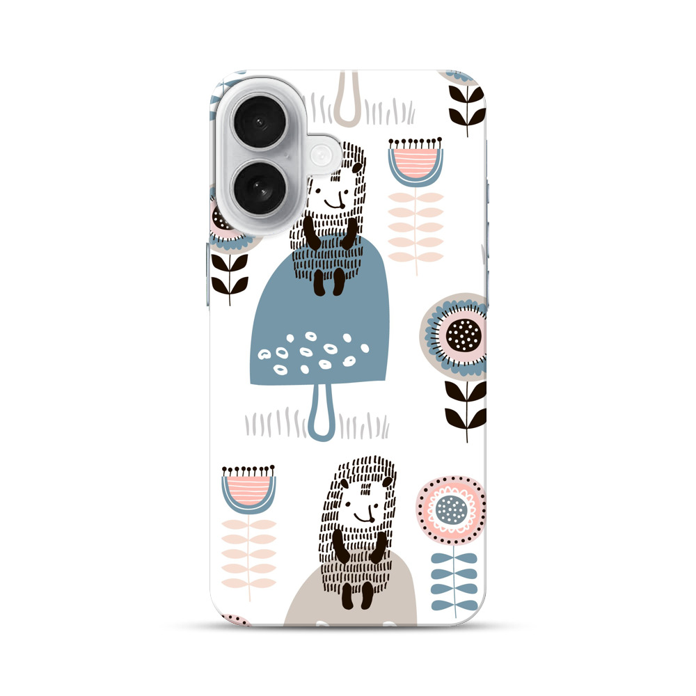 かわいいキャラクターの模様 iPhone 17オリジナルハードケース