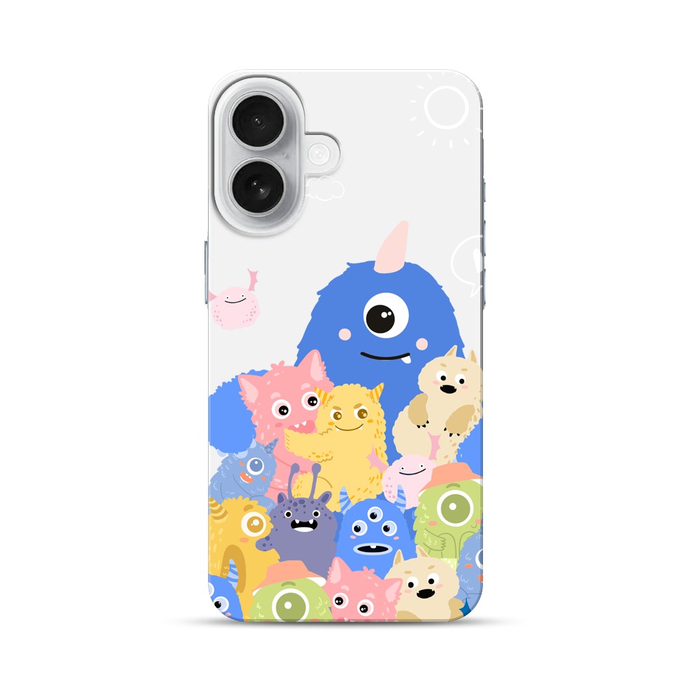かわいいモンスターの集合 iPhone 17オリジナルハードケース